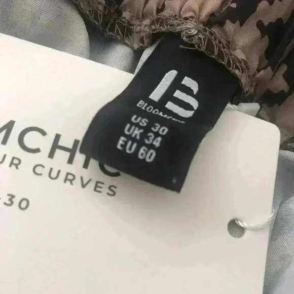 New!black&tan Houndstooth Pocket Ties Elastic Waist Skirt Womens Size 30 or 6X - Picture 7 of 7